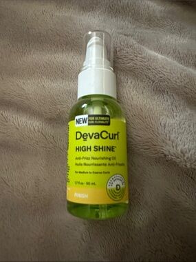 DevaCurl High Shine Anti-Frizz Oil - Neon Yellow and Light Green